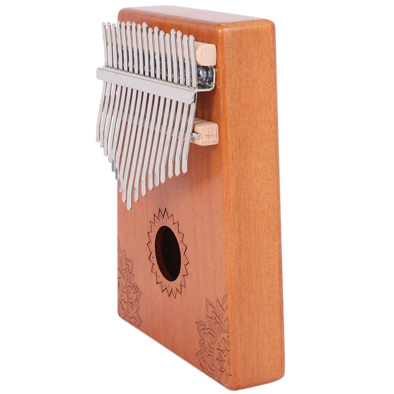 17 sleutels met mahoniehouten tas, hamer en muziekboek, perfect voor muziekliefhebbers, beginners en exotische