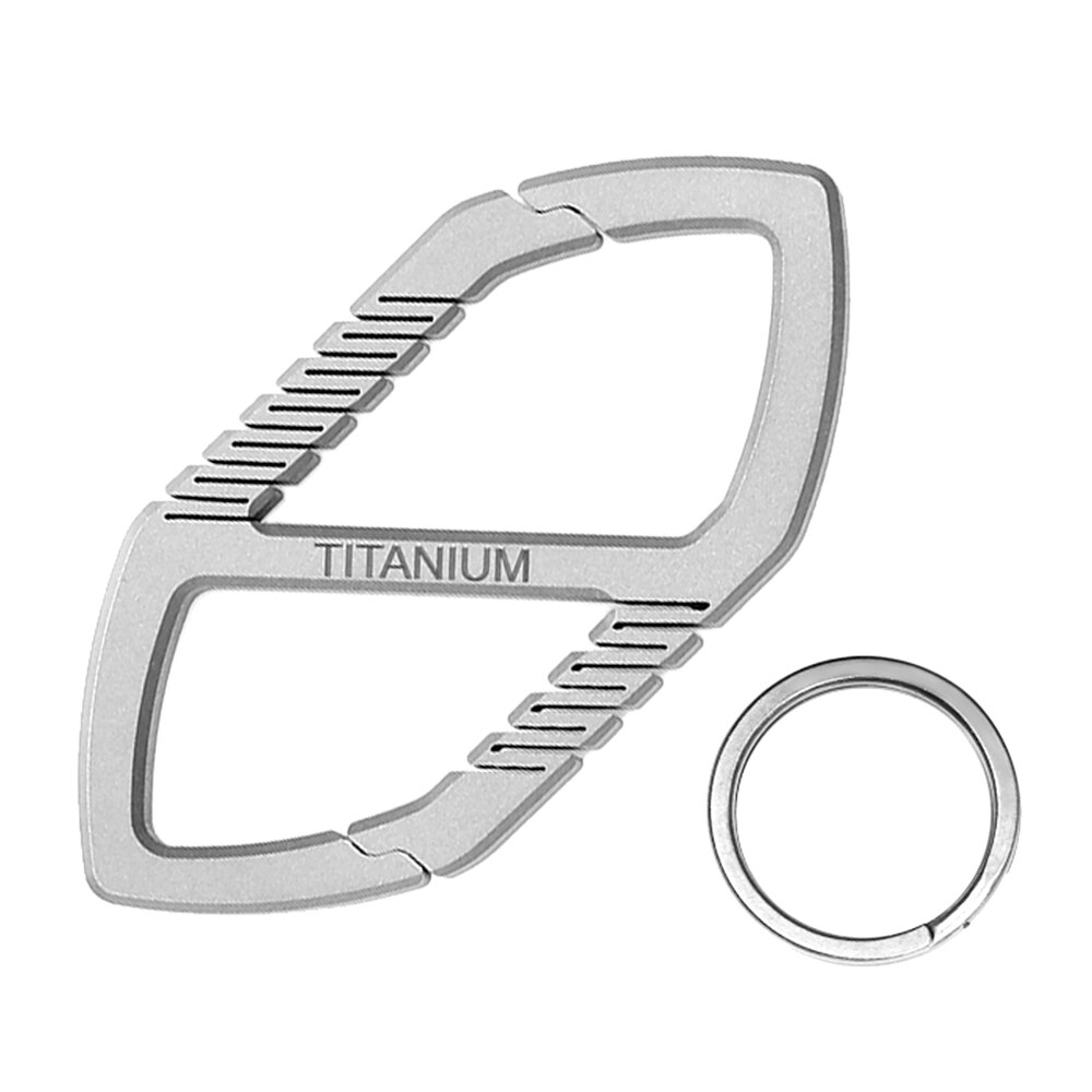 Titanium karabinhage ultralet titanium legering nøglering karabinhage hurtigudløsningsholder med nøglering titanium karabinhage: Karabinhage 2