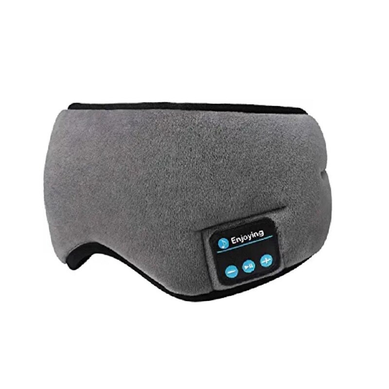 Auriculares inalámbricos para dormir, audífonos con Bluetooth 5,0, máscara de ojos 3D con micrófono para dormir de lado, transpirables, llamada de viaje y música: NO 3D Gray