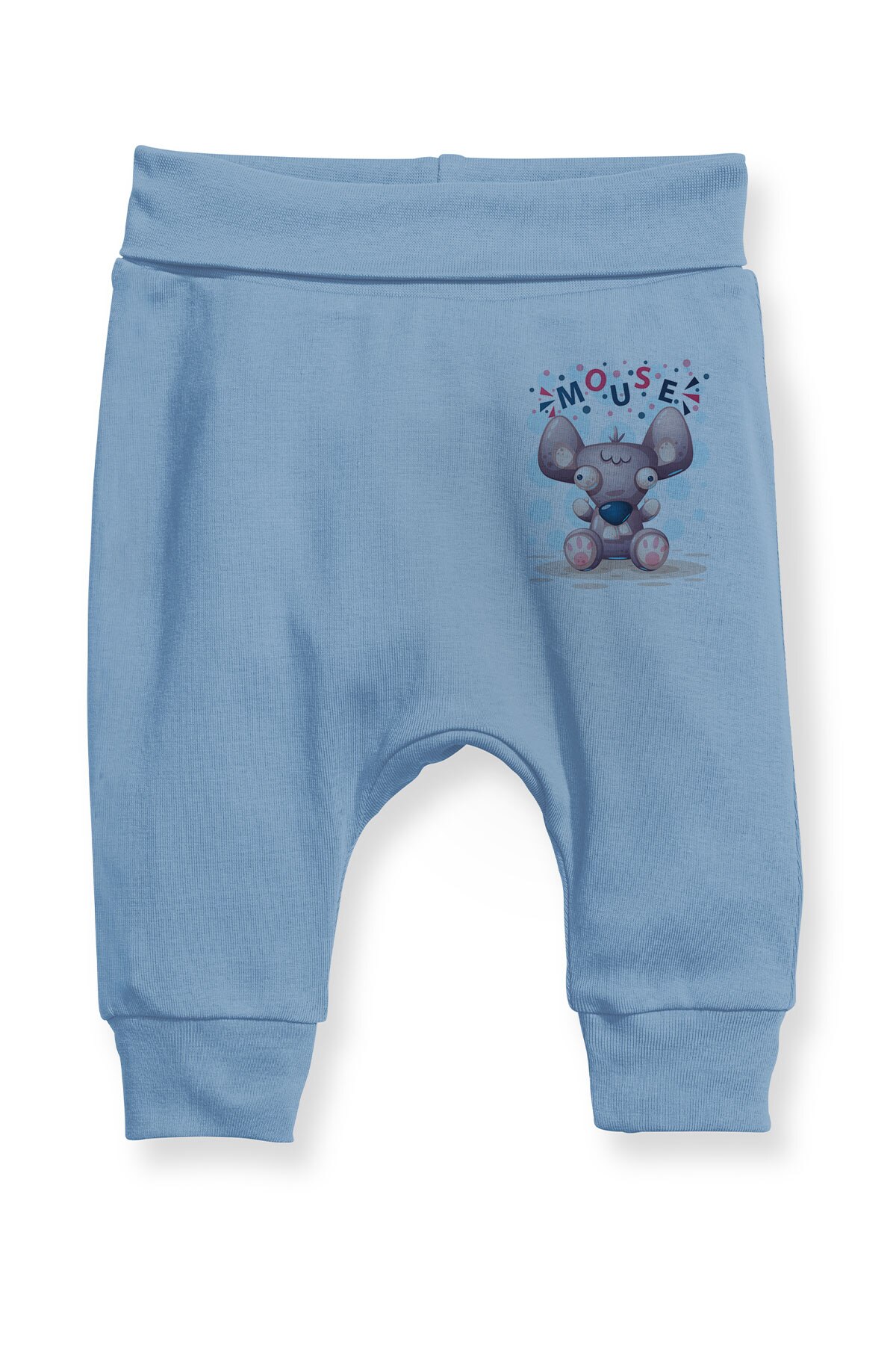 Angemiel bebê bonito mouse bebê menino harem calças pantalon azul