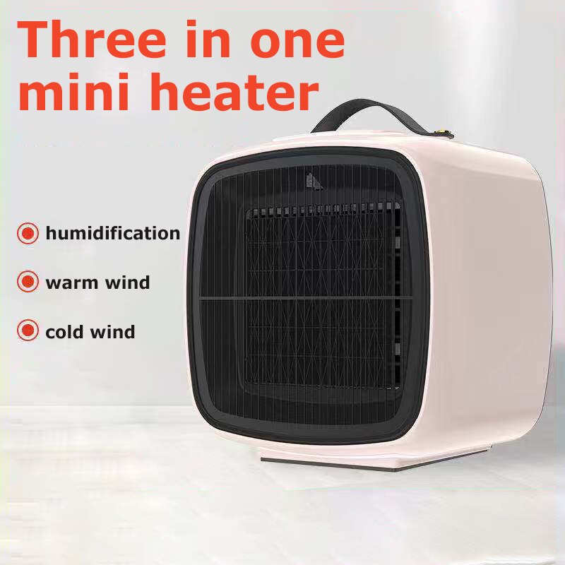3 in 1 Fan Heater Humidifier Portable Electric Heater Desktop Heating Warm Fan Home Office Room Energy Saving Warm Air Blower
