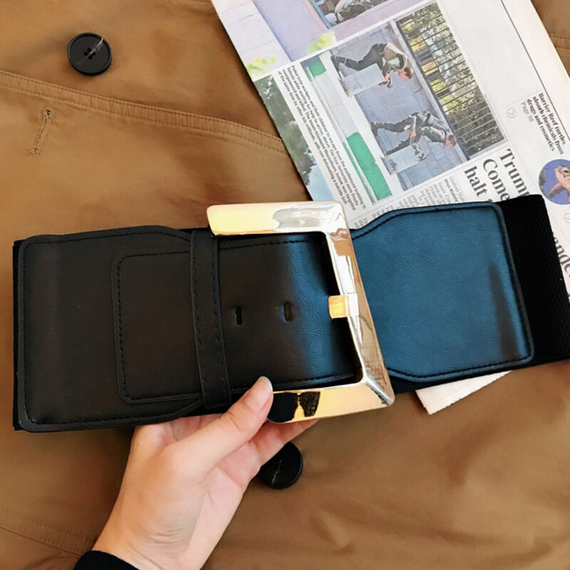 Cintura corsetto moda cinture taglie forti per donna cintura elastica in vita cinture larghe nere elasticizzate Ceinture Femme