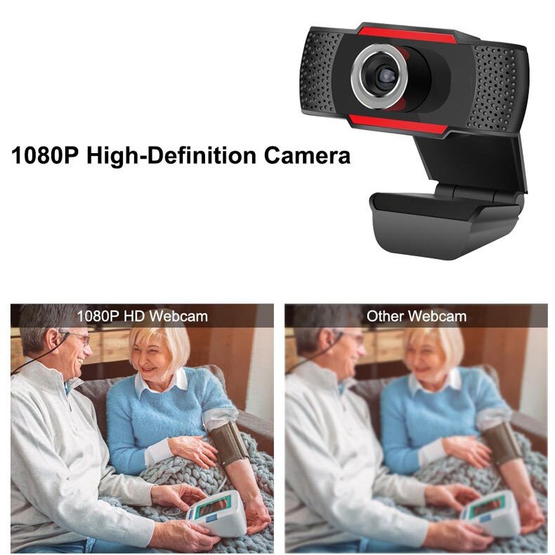 1080P/720P Webcam Digital Camera Bulit-in Two Noise Reduction Microphone Camera For Laptop Desktop PC Driverless 30fps