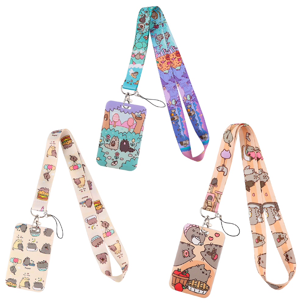 Cordón de animales Kawaii para llaves, USB, tarjeta de identificación de gimnasio, soporte para insignia, llavero, Collar, cordones de cuerda colgantes DIY, correas para teléfono móvil