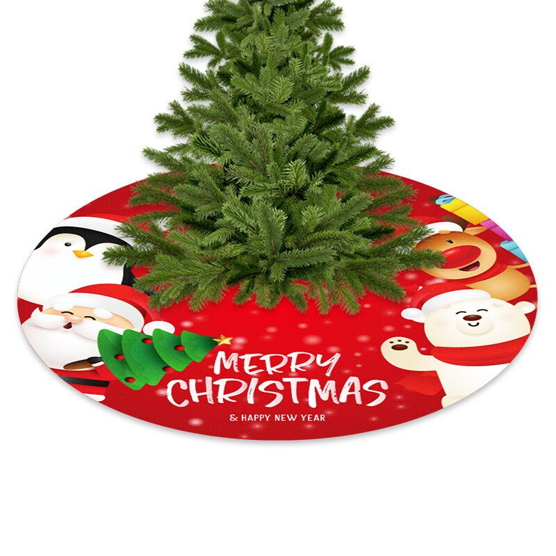 90Cm Kerstboom Rok Rode Kerst Jingle Boom Mat Met Kwastje Xmas Grote Boom Mat Voor Kerst Feest Decoraties tb Sa
