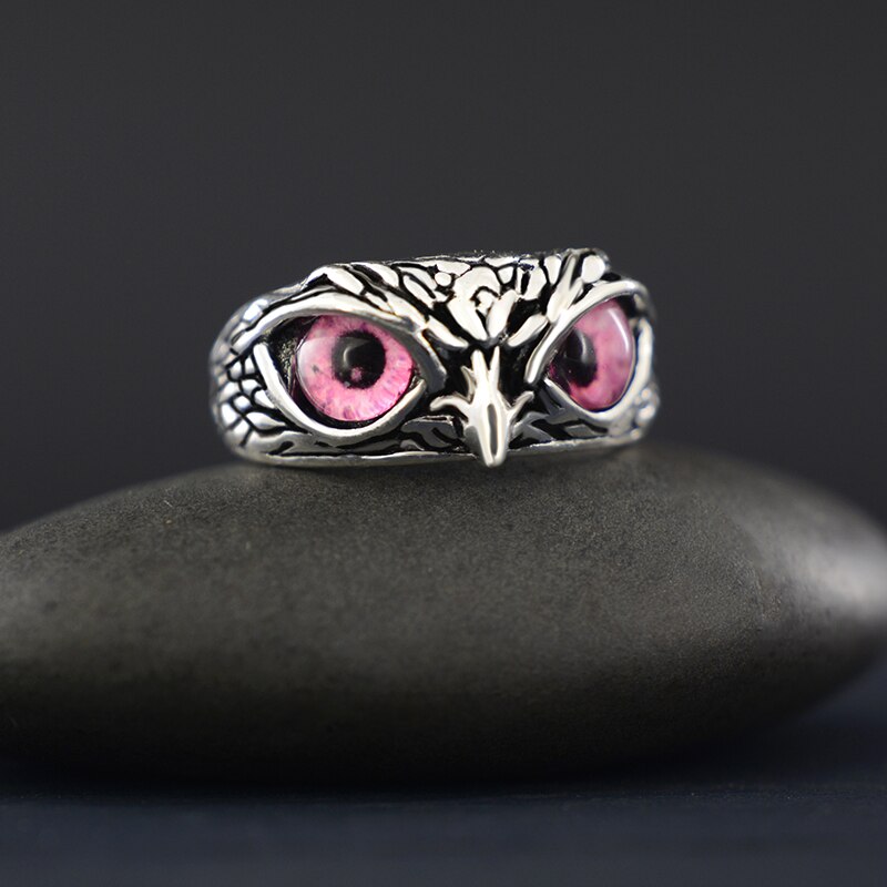 Anillo Vintage con de búho y águila para hombre y mujer, sortija ajustable, estilo Retro antiguo, Animal de amor de EE. UU., para mujer: Style 4