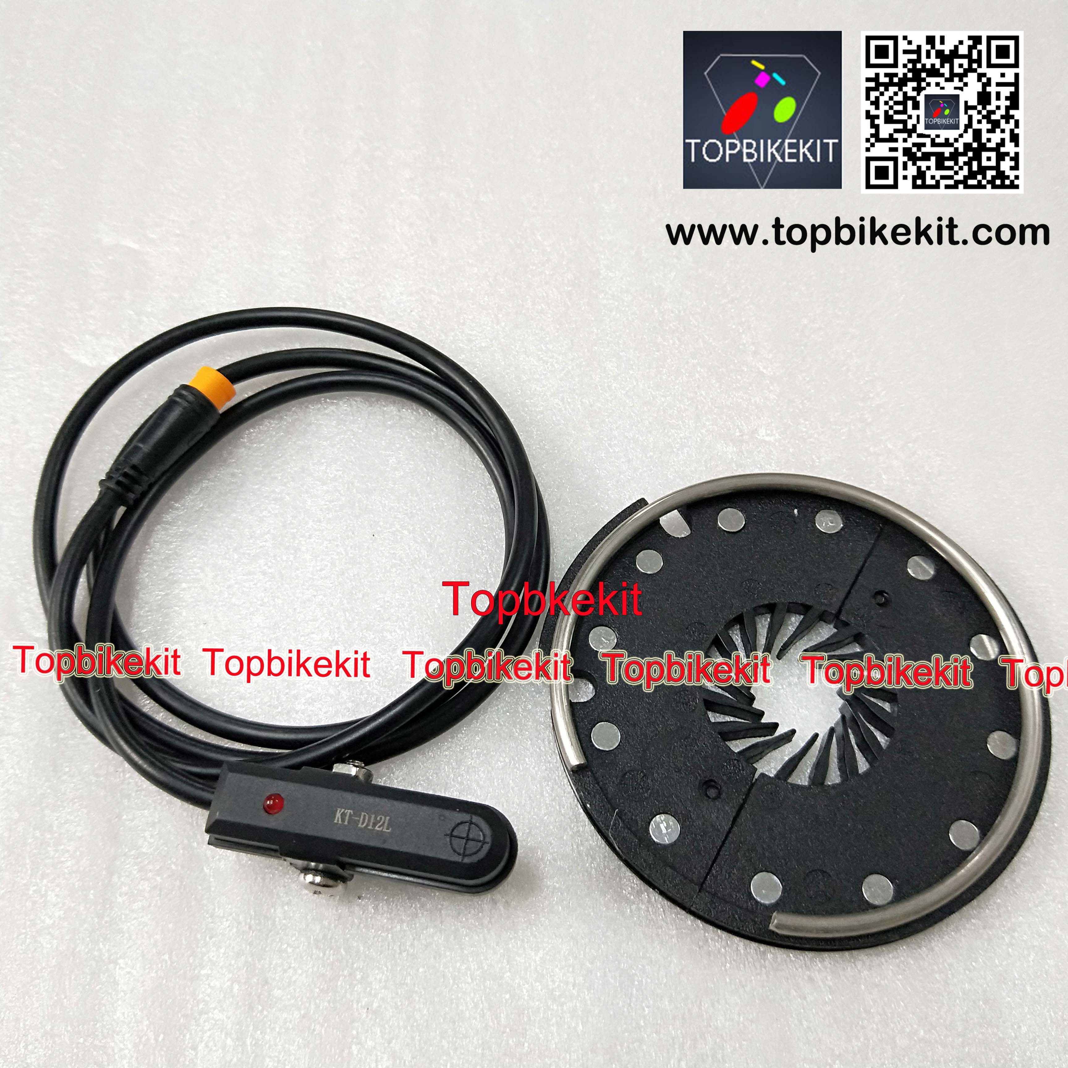 Ebike Onderdelen KT D12L Dual Hall Sensor Signalen Eenvoudige Installatie PAS Voor Ebike 12PAS met SM3A + 80cm lengte: Waterproof plug