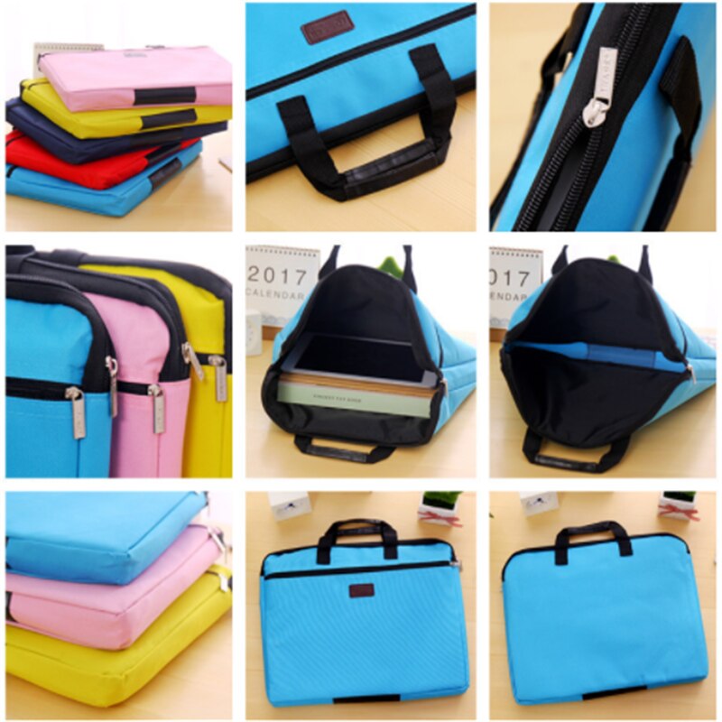 Portable document tasche leinwand A4 office zipper bag große kapazität männer frauen handtasche multi-schicht informationen tasche aktentasche treffen