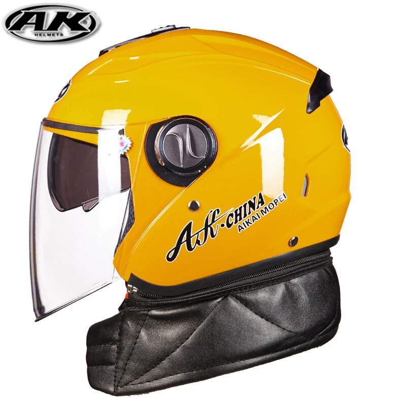 AK vier jahreszeiten elektrische auto halb-abgedeckt helme männer &amp; frauen doppel objektiv herbst winter motorrad helm