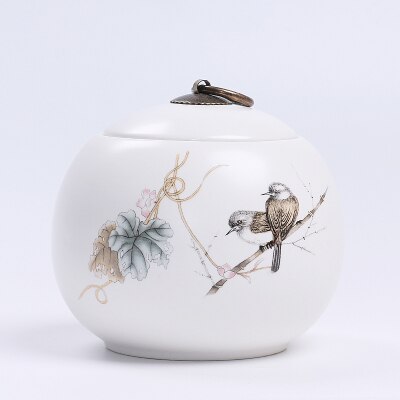 JIA-GUI LUO 800ML Tee Caddies Tee Caddie Keramik Kasten Reise Lagerung Pu'er Tee Kasten Tee zubehör dekoration D039: 5