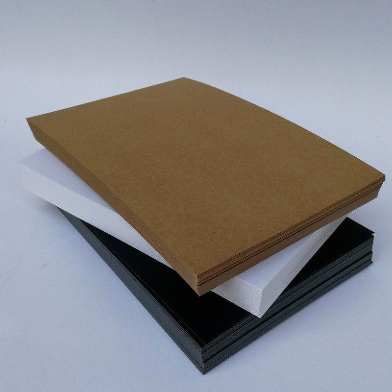 4 Hojas Papel Texturizado Negro A4 – Grueso, Para Scrapbooking Y Tarjetas