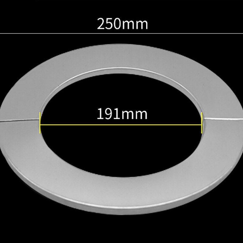 Stainless Steel Water Pipe Faucet Decorative Cover Self-Adhesive Cover Chrome Pipe Wall Covers Faucet Accessories: 250x191mm