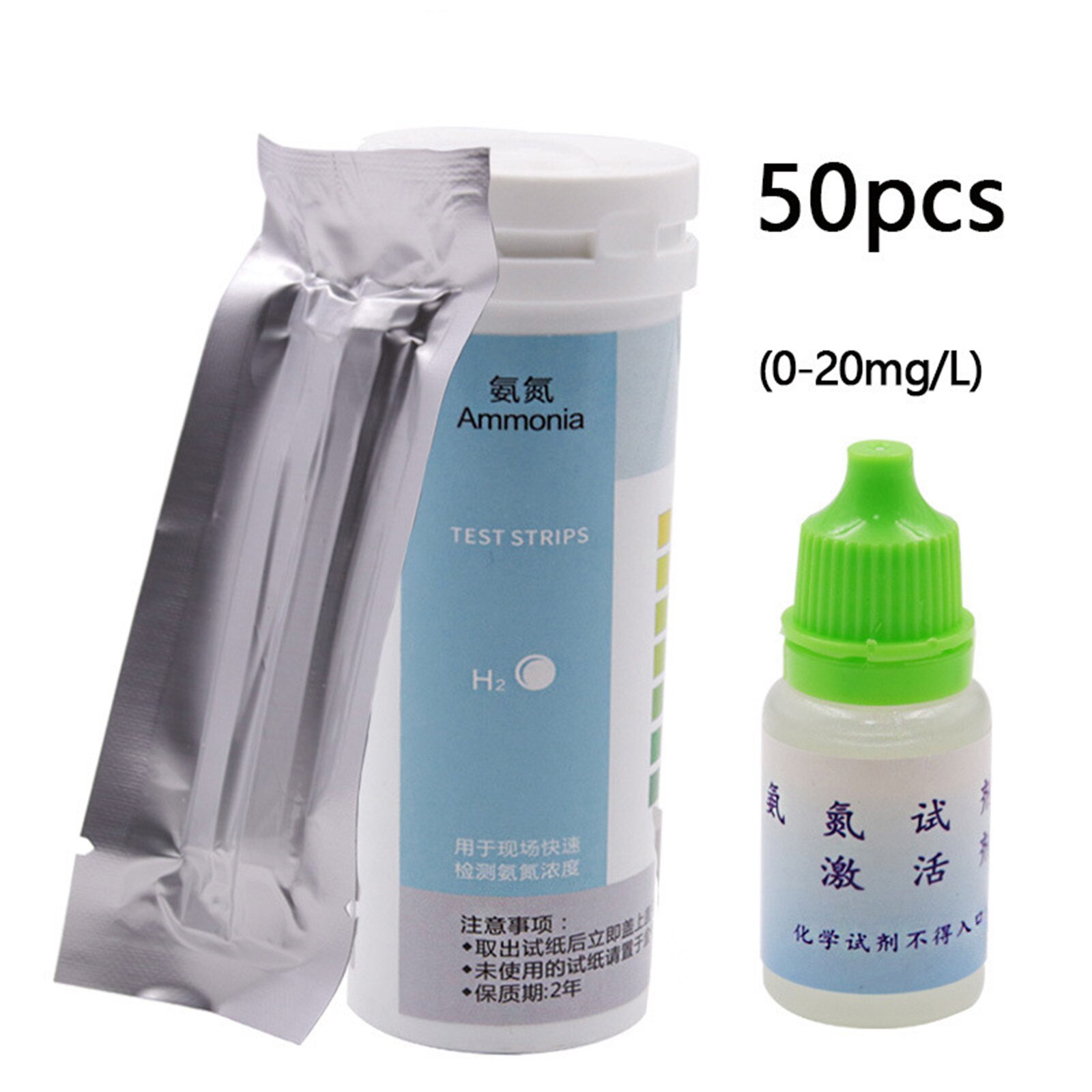 50pcs Ammonia Nitrogen Reagent Water Analysis Test Paper Rapid Detection Test Paper For Aquaculture Total Phosphorus Kit