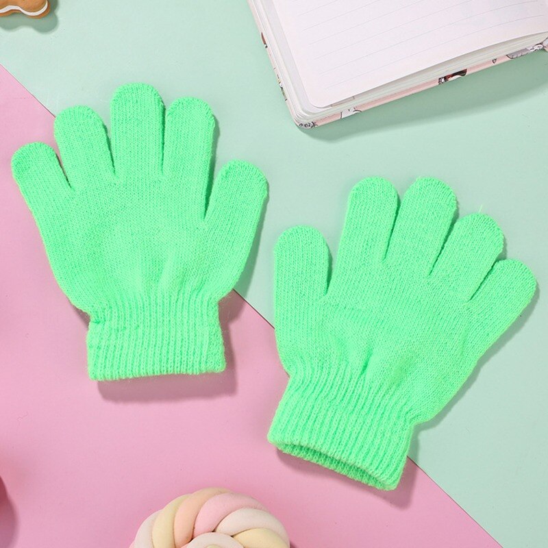 3-7 anni bambini guanti caldi invernali neonato neonati bambino guanti per bambini studenti lavorati a maglia nuovo 2022: verde