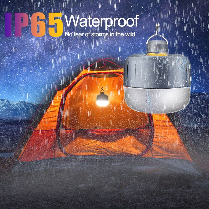 Portable Lantern Camping Lights USB Rechargeable IP65 Waterproof Lamp LED Lantern Emergency Lights Outdoor Hanging Tent Light