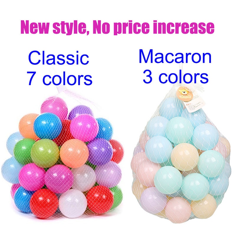 Pelotas de plástico ecológico para niños, Juguetes Divertidos para niños, pelota de aire para el estrés, para deportes al aire libre, 200 unids/bolsa
