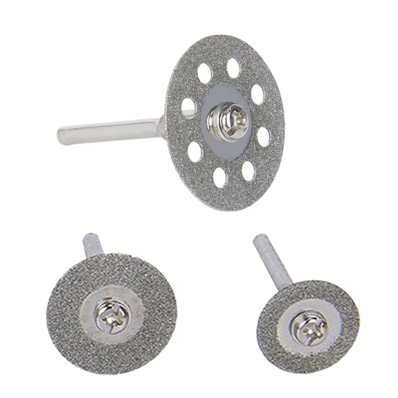 30 Stck Diamant Schneiden Rad (25Mm/20Mm/16Mm Jeder 10), Diamant Beschichtet Schneiden Rad und 6Stck m Dorn für Dreh Werkzeug