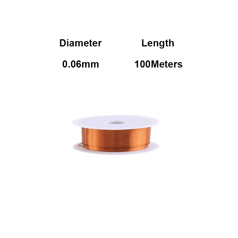 Bobine de fil de cuivre 10-100m, câble de fil de cuivre 0.06mm - 1.0mm, fil magnétique, fil de bobine de cuivre émaillé, fil d'enroulement en cuivre émaillé: Ivoire
