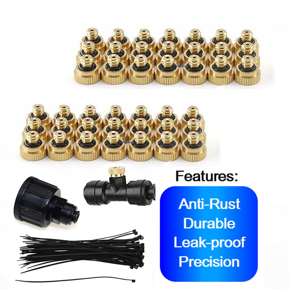 Water Misting Fan Ring System with 12V Self Priming Pump for Cafe Restaurant Outdoor Sprayer Misting