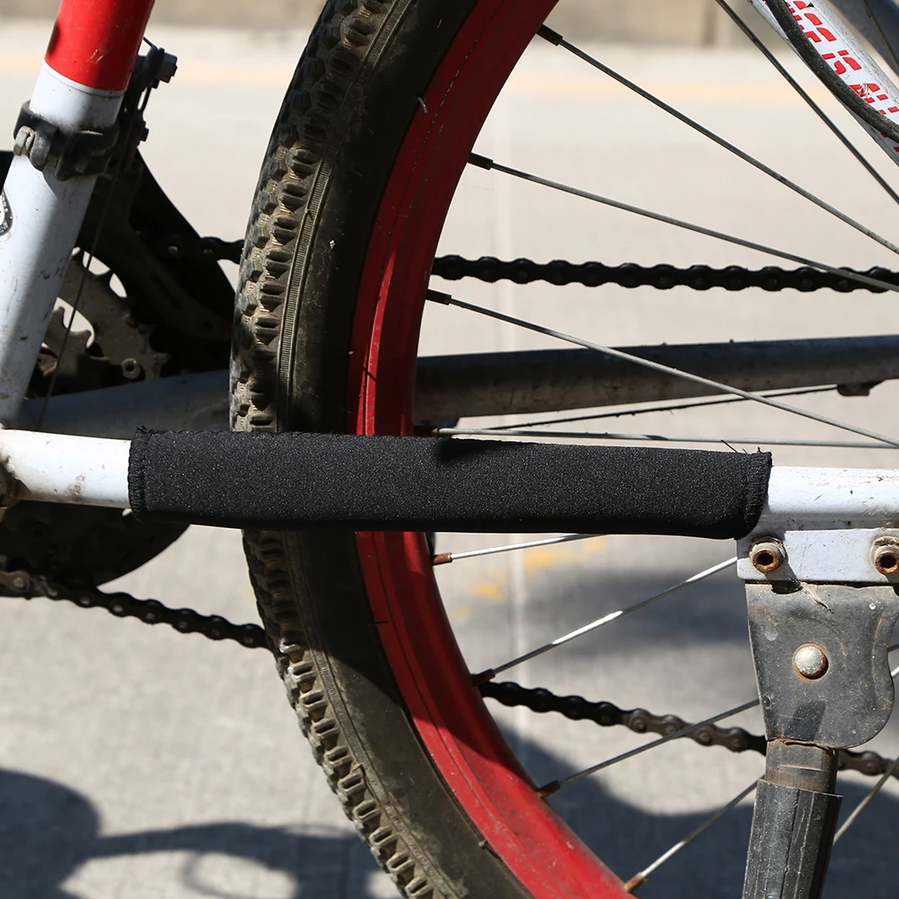 Fietsframe kettingbeschermer neopreen fietsen zorg kettingbeschermers bescherming zwart polyester fietsaccessoires 2025