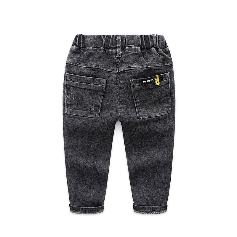 KEAIYOUHUO-pantalones vaqueros ajustados para niños, pantalón vaquero largo de Color oscuro, para otoño e invierno,