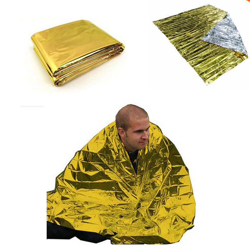 Mylar ao ar livre cobertor de primeiros socorros térmicos, folha folha espaço, Bug Out, calor, resgate do espaço, escapar, escapar, Bugout