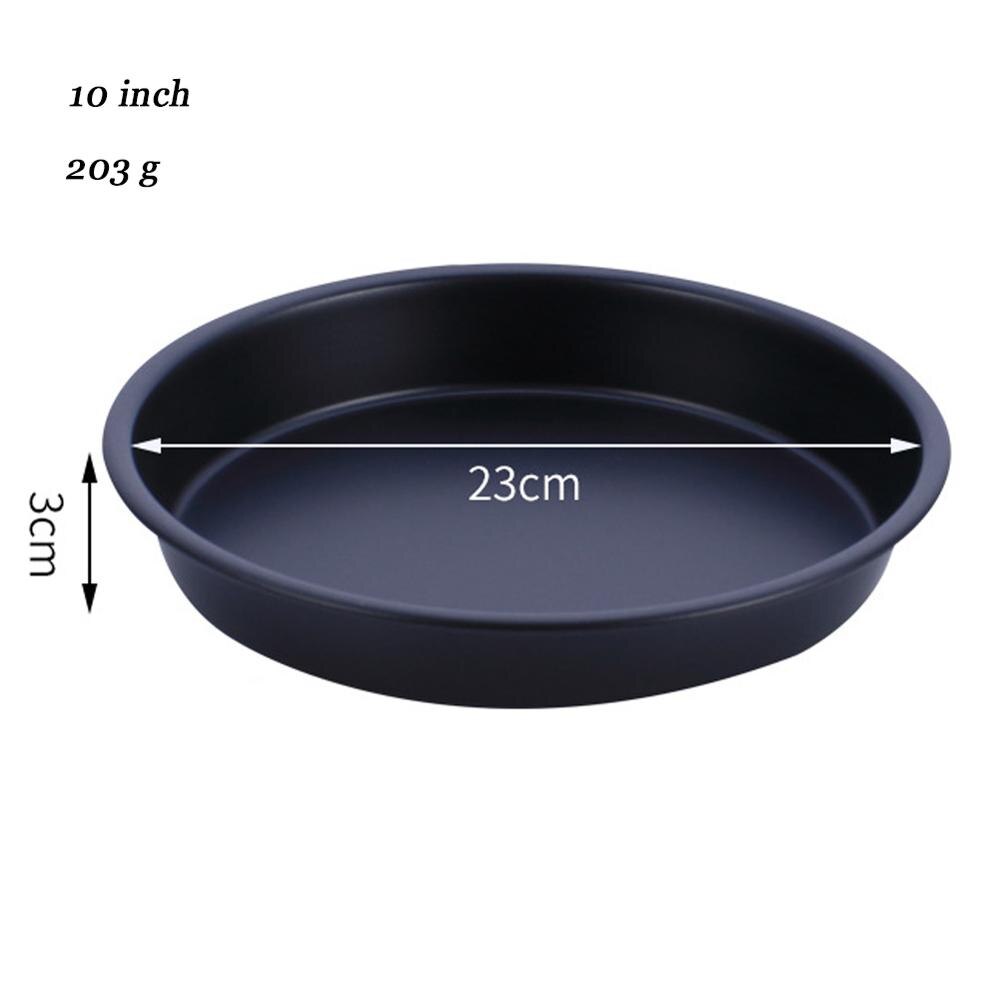 5/6/7/8/9/10 inch Pizza Pan Non-stick Round Shallow pie cake bread Baked Carbon Steel Baking dish Pan tray Pizza Tools: 10 inch