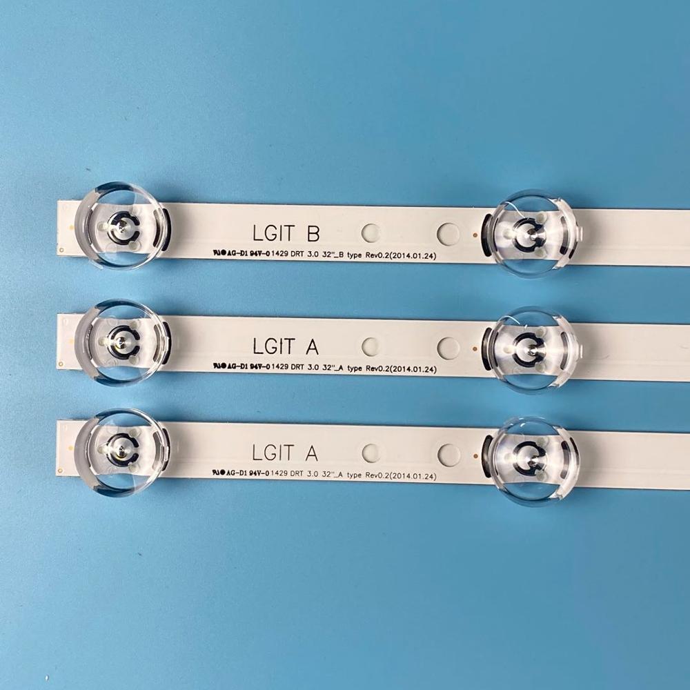 3pc tira de luz LED para LG 32 "59 cm 32LB550U LV320DUE 32LF5800 32LB5610 32LB550B 32LB580 32LB5600-UZ Innotek DRT 3,0 TV