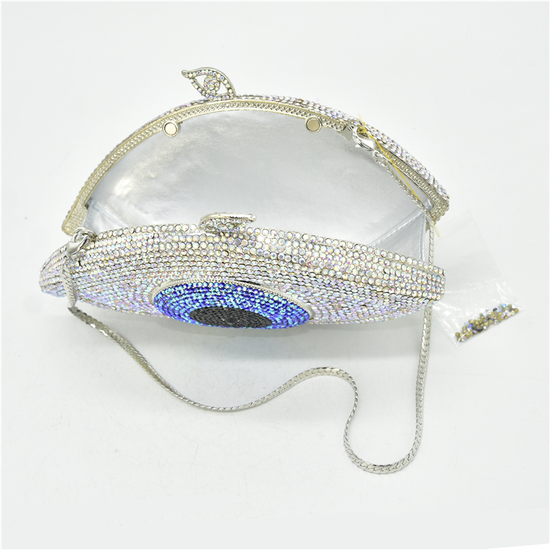 Dames Party Kleine Purse Vrouwen Avond Party Big Eye Diamanten Luxe Clutch Rhinestone Wedding Party Clutch Avondtassen