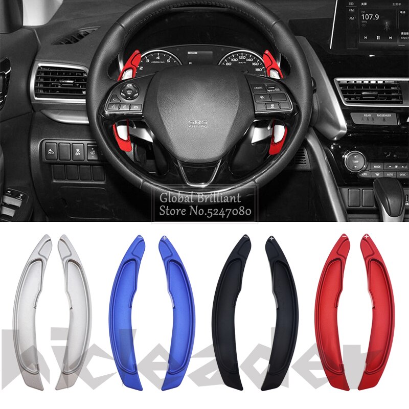 Extensión de palanca de cambios de volante de coche, paleta de cambio de marchas para Mitsubishi ASX Outlander Lancer Eclipse Cross Lancer , 2 uds.