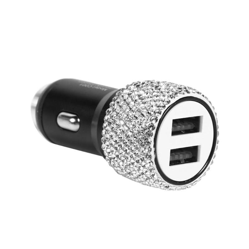 Auto 2 in 1 USB Dual Hafen Schnelle Ladung Auto Ladegerät Sicherheit Hammer Diamant Stil Dual USB Ausgang Hafen Bequem für Ladung Mobi