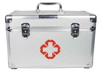 First Aid Box, Doctor Medicine Multi-Layer Family Medicine Home Health Box with Lock, Corner Bracket