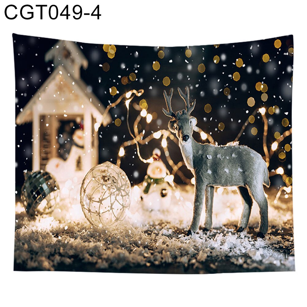 Snemand træ print væg gobelin juledekoration tæppe vægophængning gobelin dug tæppe baggrund stof gobelin: Kgt 049 4