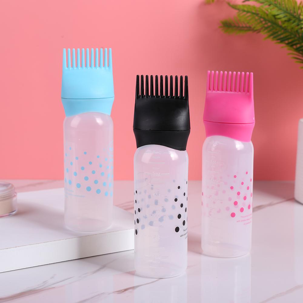 Peigne applicateur de bouteille de teinture de cheveux vide Excellent plastique Flexible Durable brosse de distribution de coloration de cheveux 50oz