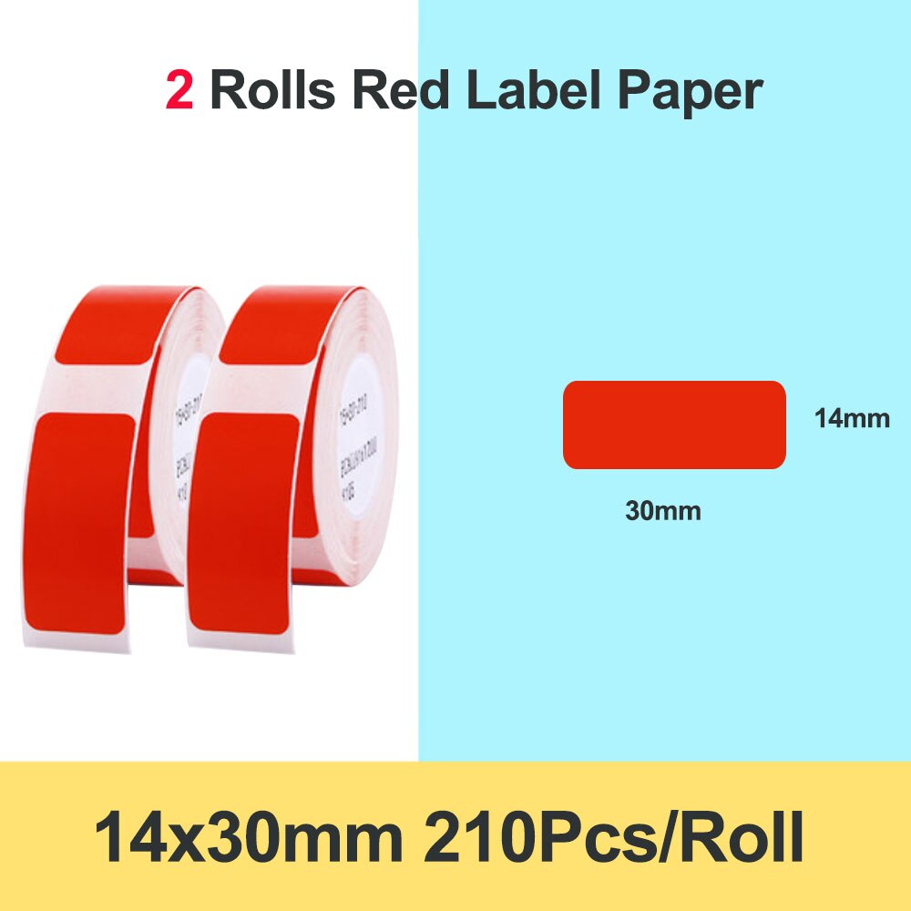 Niimbot D11 / D110 Etikett Drucker Selbstklebende Drucker Papier Preis Supermarkt Etikett Thermische Schalter Schlüssel Etikett Aufkleber Schreibwaren: rot 14x30mm x 2