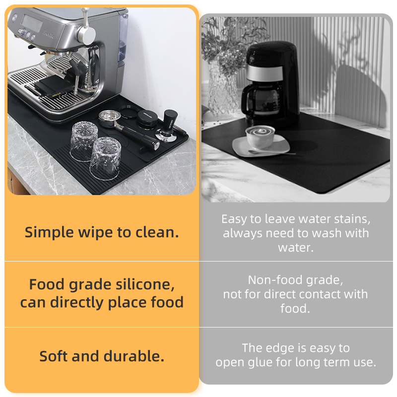 Tappetino antimanomissione per caffè Stazione distributore Portafiltro Tappetino in silicone Macchina per caffè caffè espresso Accessori per sbarra Utensili da caffè Angolo Barista Strumenti