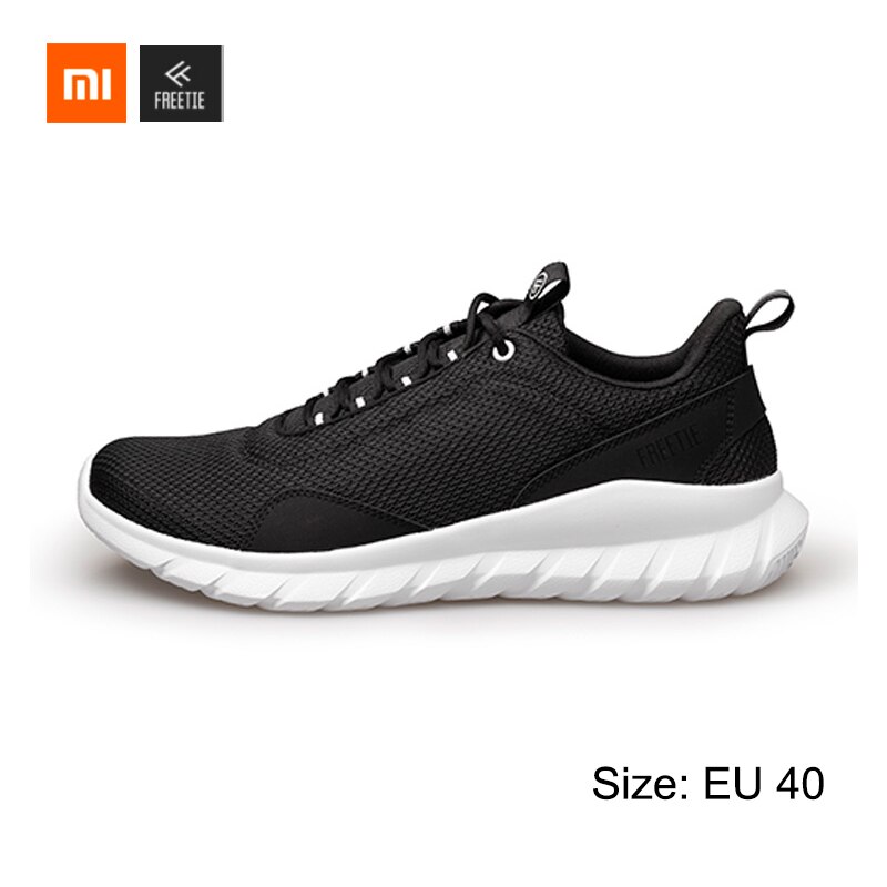 Original Xiaomi FREETIE 39-44 Plus Size MIJIA Sports Shoes Light Breathable Knit City Running Sneaker for Outdoor Sports Shoes: Black 40