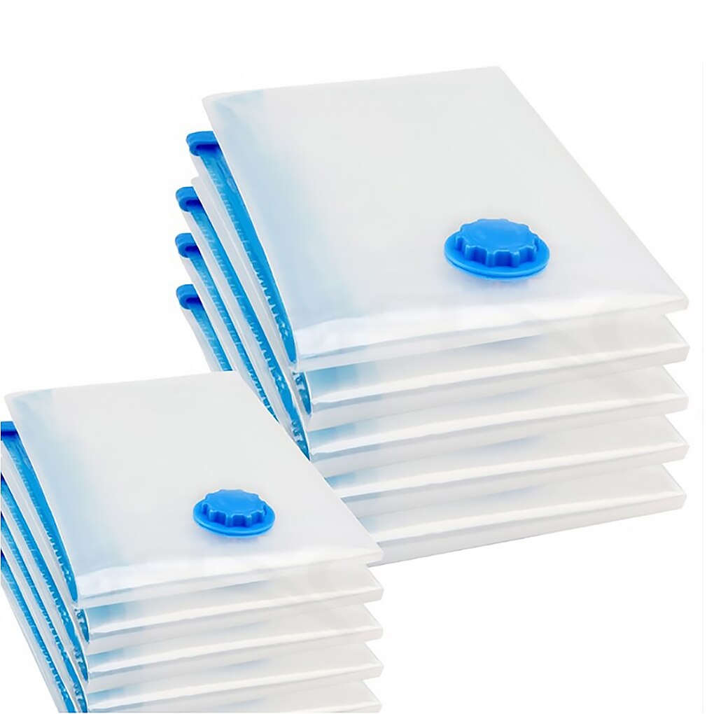 10pcs Vacuum Storage Bags Clothes Pillow Bed Sheets Compression Storage Pouches with Air Pump