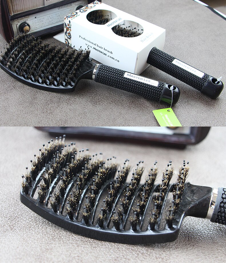 Brushy Haarborstel Vrouwen Nat Kam Haar Borstel Professionele Tools Kam Kapper Kappers Borstel Voor Haar Massage Haar Borstel