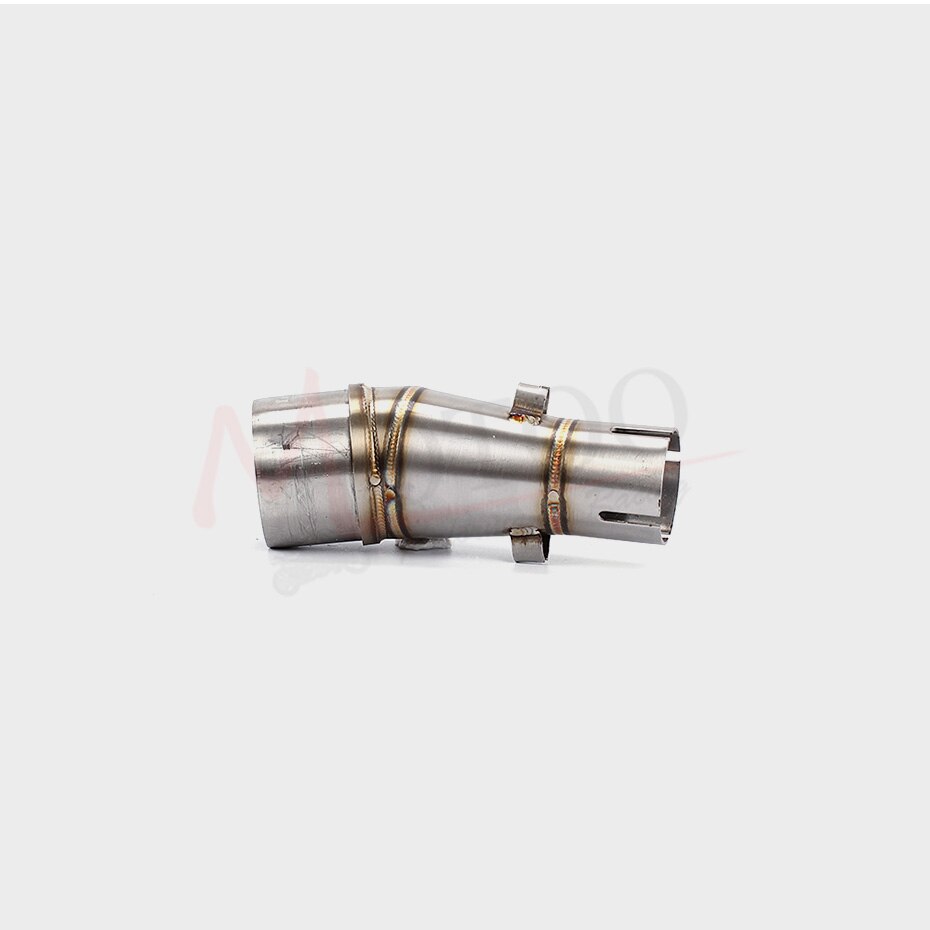 Motorfiets uitlaat middenpijp verbinding demper voor kawasaki  z250 z300 ninja 250r ninja 250 ninja 300 verbindingspijp: Zilver