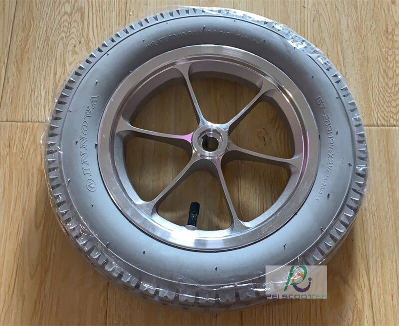 12inch 12 inch aluminum alloy inflatable tire hub wheel,motor drive wheel,for wheelchair scooter wheel with tires phub-12aw