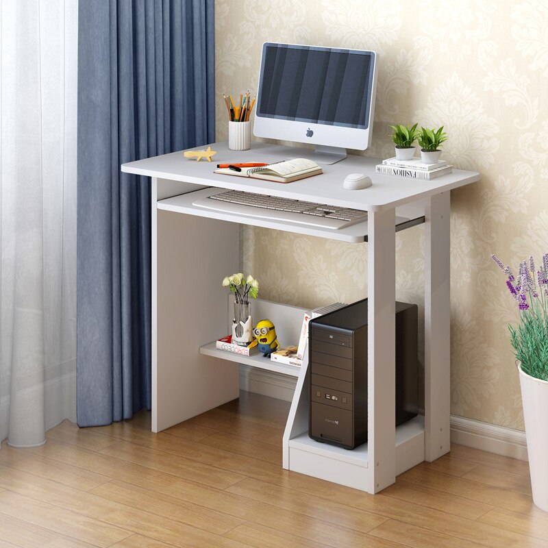 Student Writing Table Home office Work Furniture Modern Wood Desktop Computer Desk With Keyboard Tray PC Laptop Desk For Study
