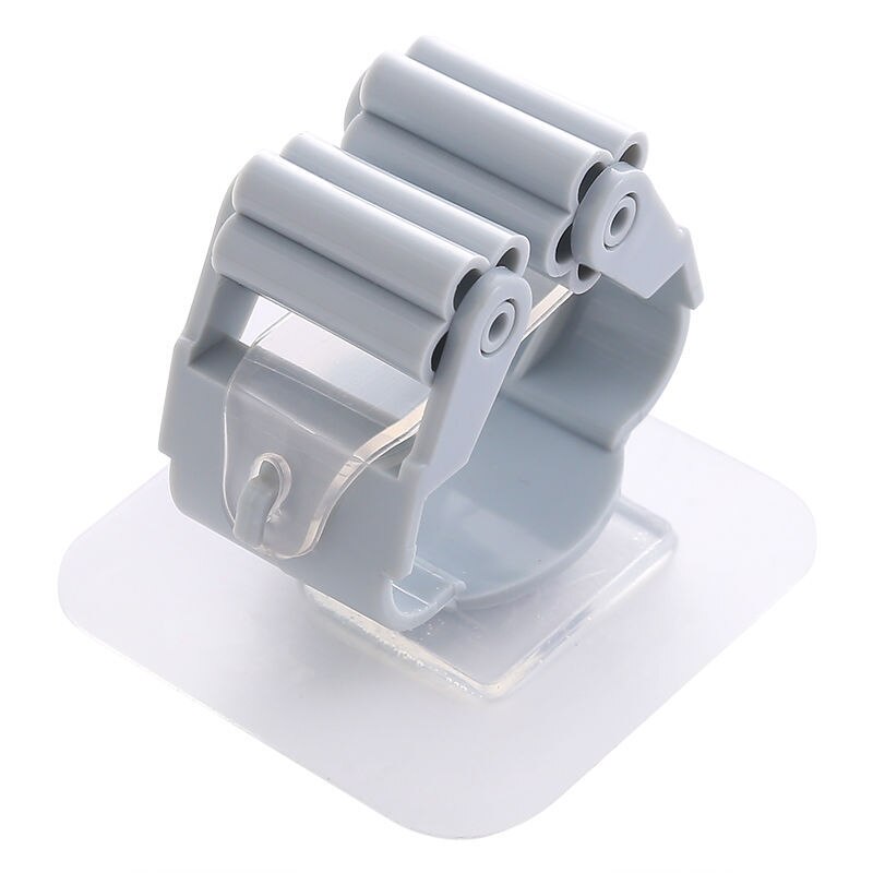 1Pc wycierać uchwyt na miotłę naścienny uchwyt na mopa gospodarstwa domowego klej robić przechowywania wieszak na miotły wieszak na mopa stojaki kuchnia Organizer łazienkowy: 2