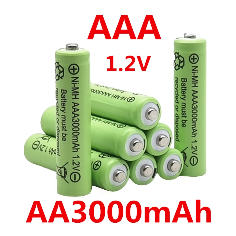 Aaa 3000 Mah 1.2 V Oplaadbare Batterij Aaa 3000 Mah Ni-Mh Oplaadbare 1.2 V 2A Batterij