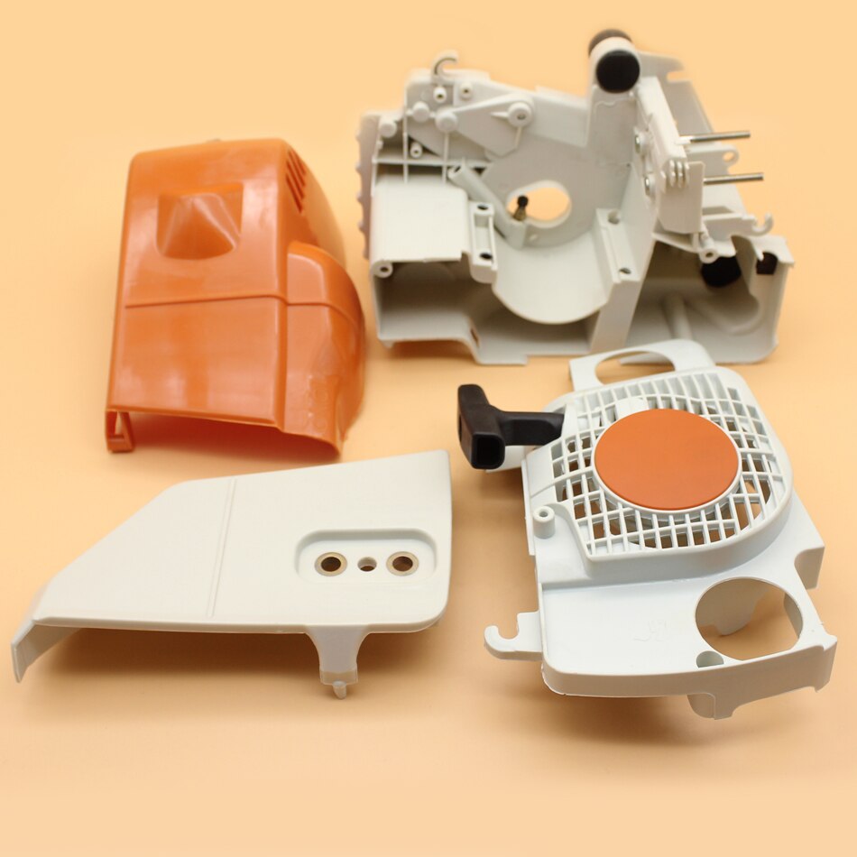 Kampikammion kotelon kytkimen kannen takaisinkäynnistinsarja stihlille  ms180 ms170 018 017 ms 180 170 bensiinimoottorisahan muoviset varaosat