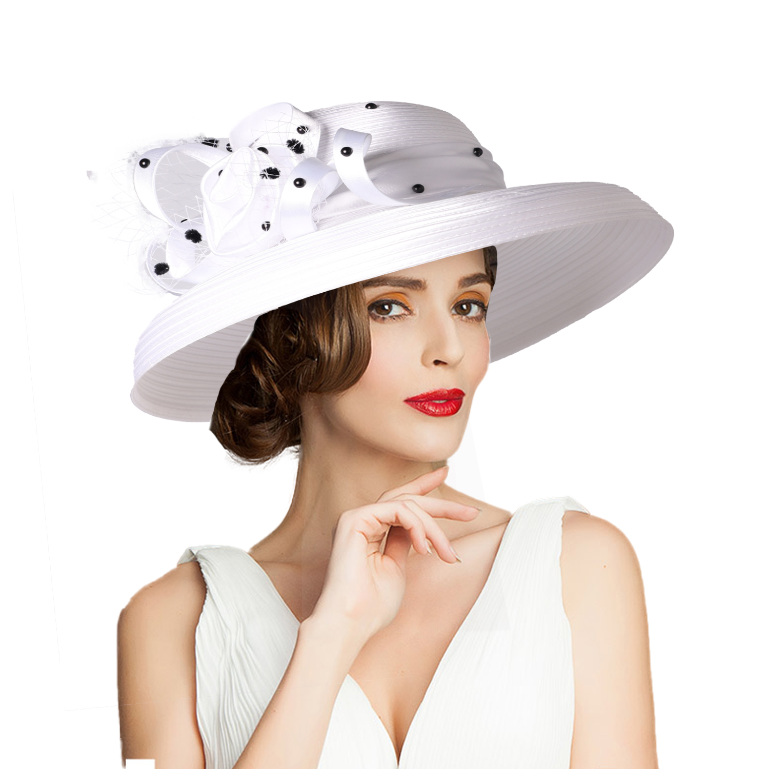 Fs kentucky derby-hattar med brett brätte, marinblå slöja, blommig kyrkhatt för kvinnor, sommartebjudningshatt, fascinatorkeps, feminin hatt: Grön