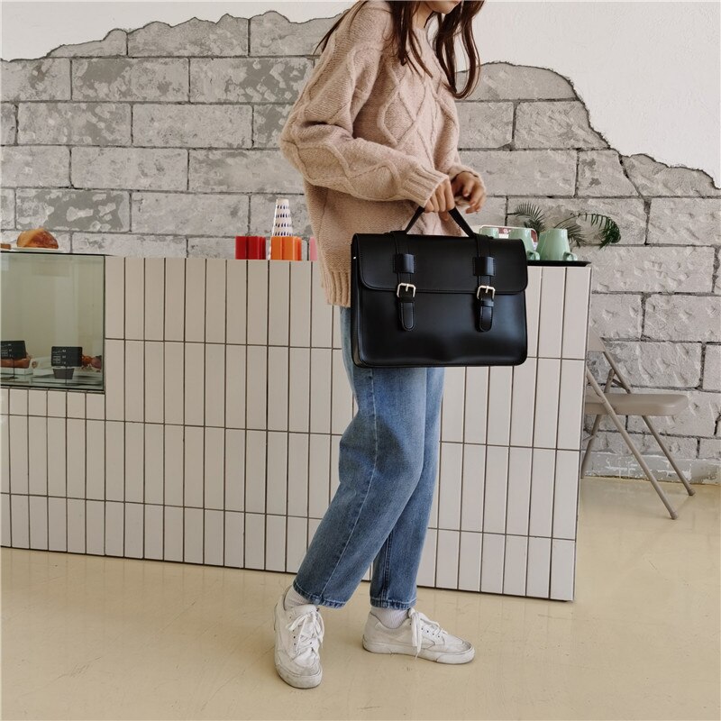 Luxe Vintage Jk Uniform Vrouwen Lederen Rugzak Vrouwelijke Grote Capaciteit Aktetas Hard Schoudertassen Messenger Bag Grote Tote