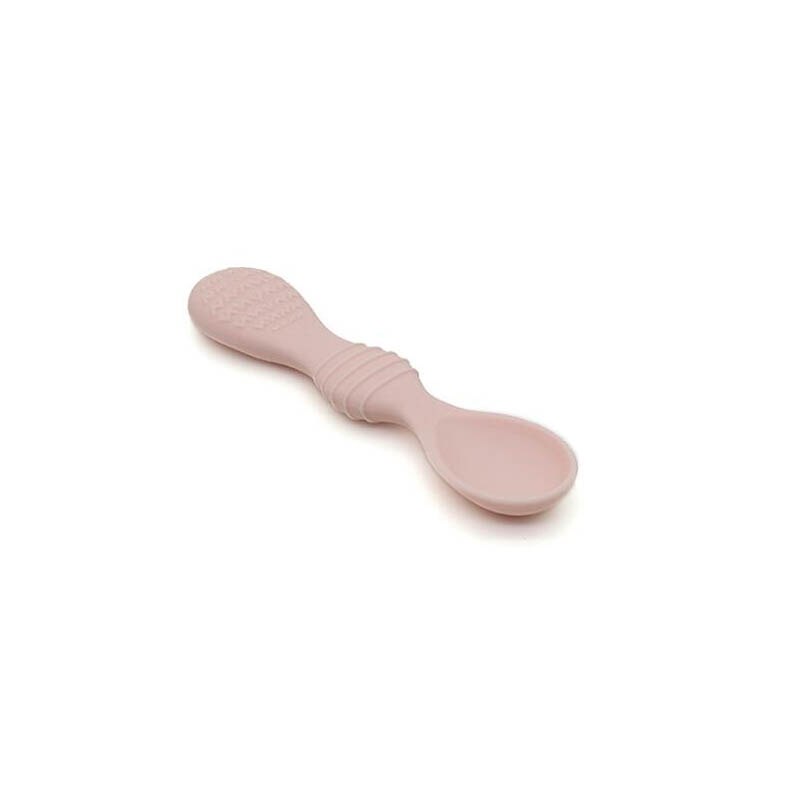 Double Head Feeding Handle Silicone Spoon For Baby Utensils Eat Soild Food Kids Training Manipulative Ability Children Tableware: pink