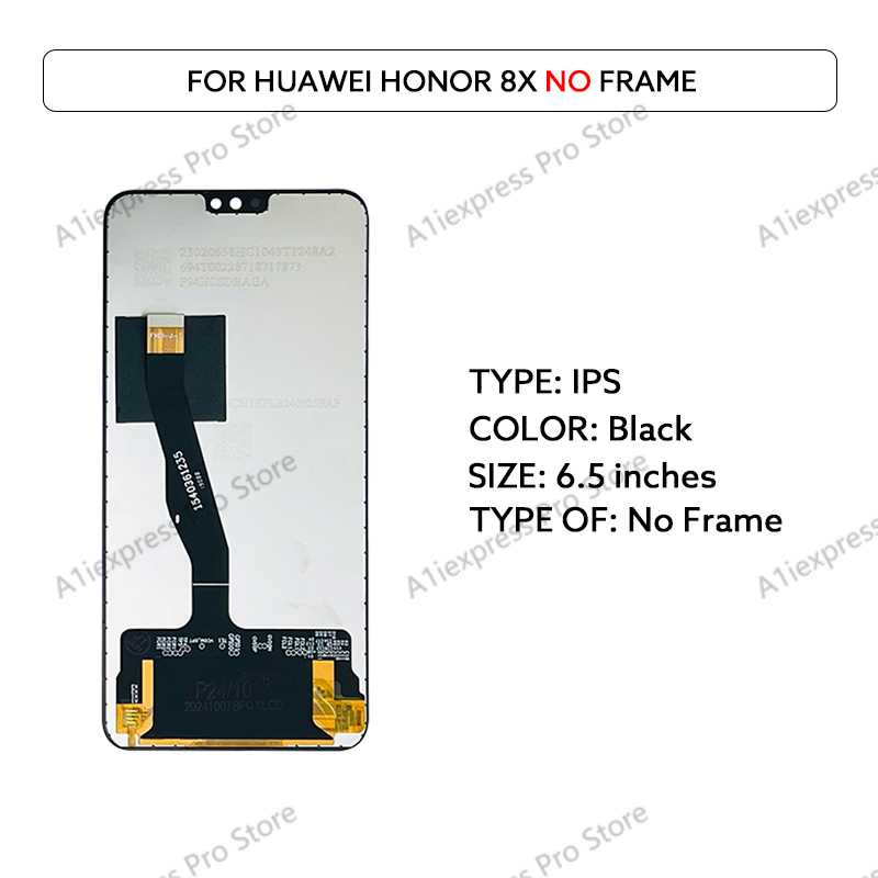 6.5 "IPS LCD dla Huawei Honor 8X wyświetlacz LCD ekran dotykowy Digitizer zgromadzenie JSN-L22 JSN-L42 JSN-L11 JSN-L21 naprawa części