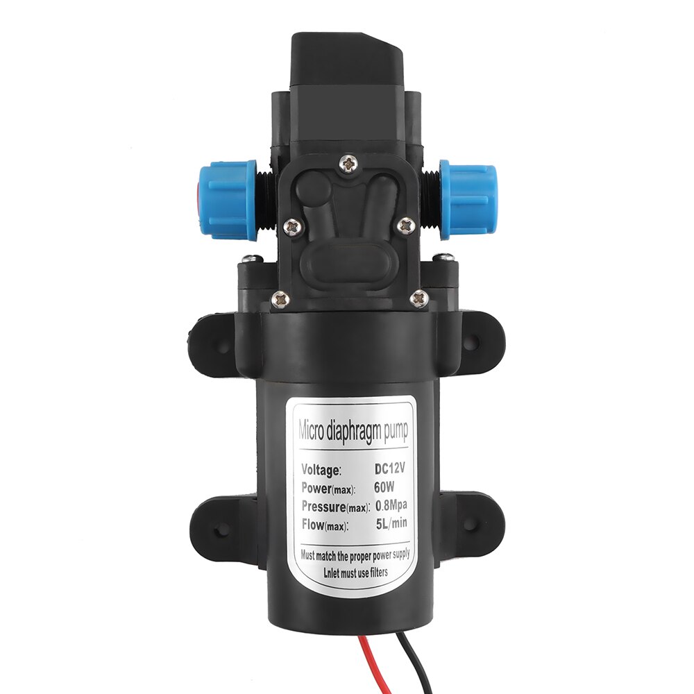 Pompe à eau à diaphragme automatique 60W DC 12V | Haute pression, pompe à eau à amortissement automatique 115 PSI, purificateur d'eau, pressurisateur, caravane bateau